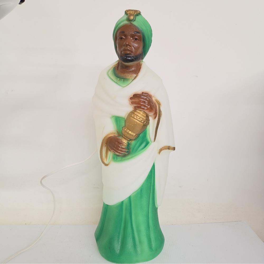 Vintage Empire Blow Mold Wiseman Nativity Figure Light-Up Decoration 22 inches